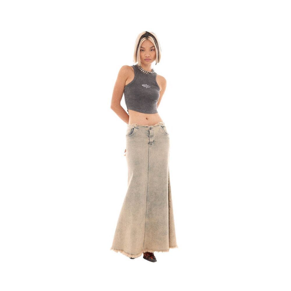 Basic Pleasure Mode Dolly Denim Maxi Skirt
